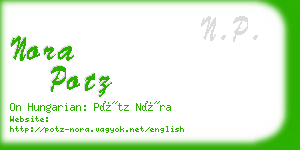 nora potz business card